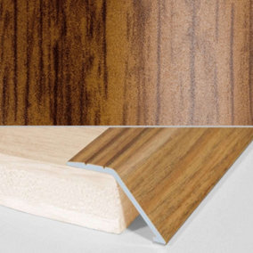 A47 41mm Aluminium Wood Effect Self Adhesive Door Threshold Ramp Profile - Afrezy, 0.9m