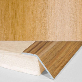 A47 41mm Aluminium Wood Effect Self Adhesive Door Threshold Ramp Profile - Beech, 0.9m
