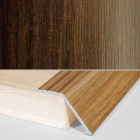 A47 41mm Aluminium Wood Effect Self Adhesive Door Threshold Ramp Profile - Japanese Chestnut, 0.9m