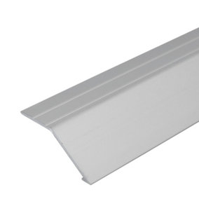 A47 41mm Anodised Aluminium Door Threshold Ramp Profile - Silver, 1.0m