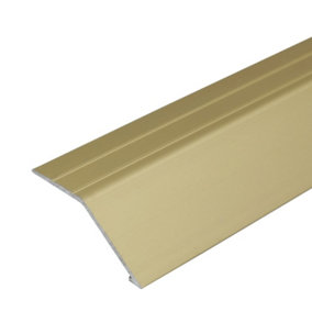 A47 41mm Anodised Aluminium Self Adhesive Door Threshold Ramp Profile - Gold, 0.9m