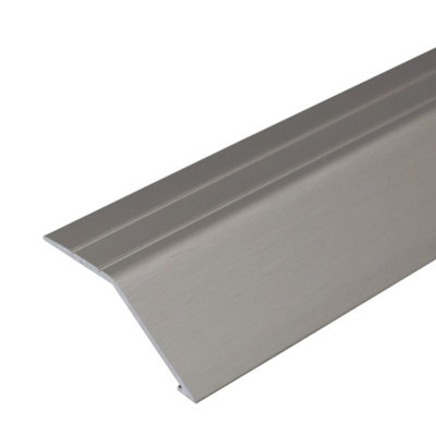 A47 41mm Anodised Aluminium Self Adhesive Door Threshold Ramp Profile - Inox, 0.9m