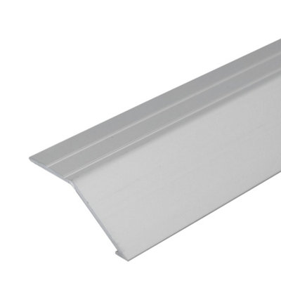 A47 41mm Anodised Aluminium Self Adhesive Door Threshold Ramp Profile - Silver, 0.9m