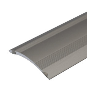 A48 41mm Anodised Aluminium Self Adhesive Door Threshold Ramp Profile - Inox, 1.0m