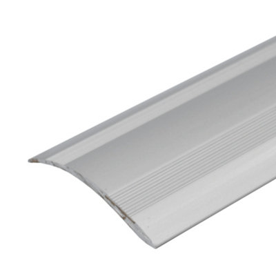 A48 41mm Anodised Aluminium Self Adhesive Door Threshold Ramp Profile - Silver, 1.0m