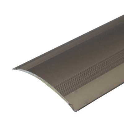 A49 61mm Anodised Aluminium Self Adhesive Door Threshold Ramp Profile - Champagne, 1.0m