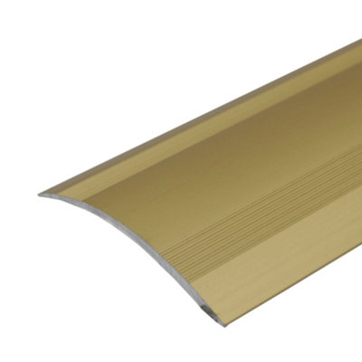 A49 61mm Anodised Aluminium Self Adhesive Door Threshold Ramp Profile - Gold, 1.0m