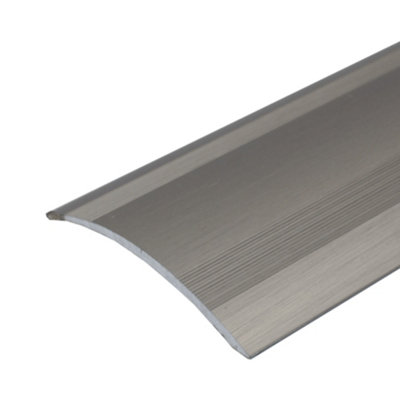 A49 61mm Anodised Aluminium Self Adhesive Door Threshold Ramp Profile - Inox, 1.0m