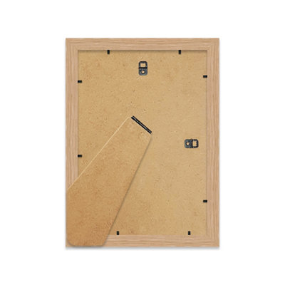 A5 Oak Picture Frame With Mount for A6 (10.5 x 14.8cm - 4.1 x 5.8in) Poster, Photo, Artwork, or Print.