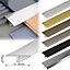 A54 13mm Anodised Aluminium Threshold Trim T Bar Transition Strip For Tiles - Black, 1.0m