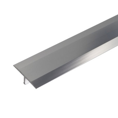 A56 26mm Anodised Aluminium Threshold Trim T Bar Transition Strip For Tiles - Electro Polished, 1.0m