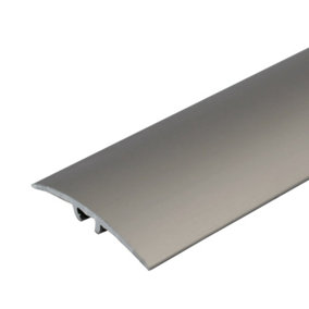 A64 40mm Anodised Aluminium Door Threshold Strip - Inox, 0.93m