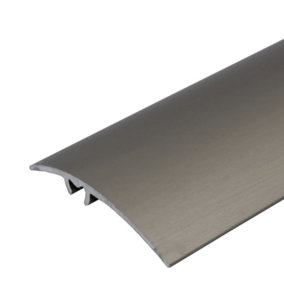 A65 50mm Anodised Aluminium Door Threshold Strip - Inox, 0.93m