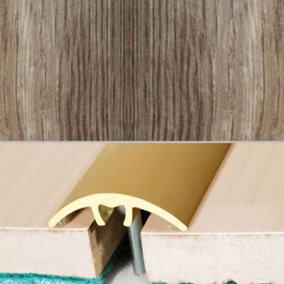 A66 32mm Aluminium Wood Effect Door Threshold Strip - Antique Oak, 0.93m