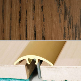 A66 32mm Aluminium Wood Effect Door Threshold Strip - Castle Oak, 0.93m