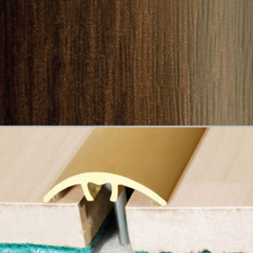 A66 32mm Aluminium Wood Effect Door Threshold Strip - Japanese Chestnut, 0.93m