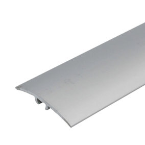 A66 32mm Anodised Aluminium Door Threshold Strip - Silver, 0.93m