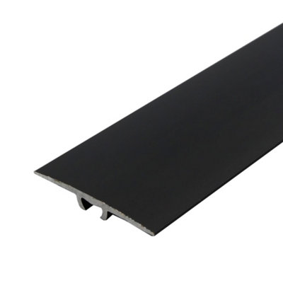 A68 36mm Anodised Aluminium Flat Door Threshold Strip Black, 0.9m DIY at B&Q