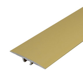 A68 36mm Anodised Aluminium Flat Door Threshold Strip - Gold, 0.9m