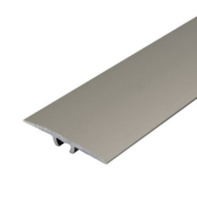 A68 36mm Anodised Aluminium Flat Door Threshold Strip - Inox, 0.9m
