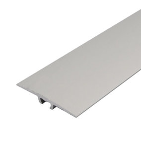 A68 36mm Anodised Aluminium Flat Door Threshold Strip - Silver, 0.9m