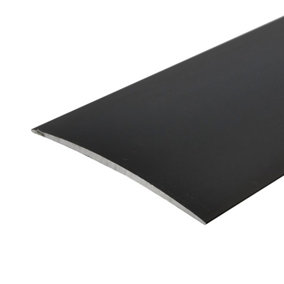 A71 1000mm x 80mm x 5.9mm Anodised Aluminium Self Adhesive Door Threshold Strip - Black