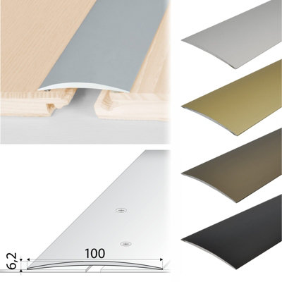A72 100mm Anodised Aluminium Self Adhesive Door Threshold Strip - Gold