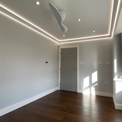A73 Up and Down Lighting Coving Profile Indirect Lighting 4 Pack 8 Metres