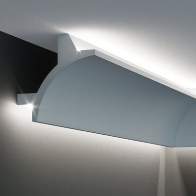 A76 Up and Down Lighting Coving Profile Indirect Lighting 2 Pack - 4 Metres
