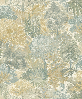 A78603 Blossom Tree Sage Wallpaper by Grandeco
