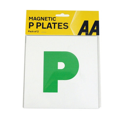 AA 2 x Fully Extra Strong Magnetic Car P Plates Learner New Driver Just ...