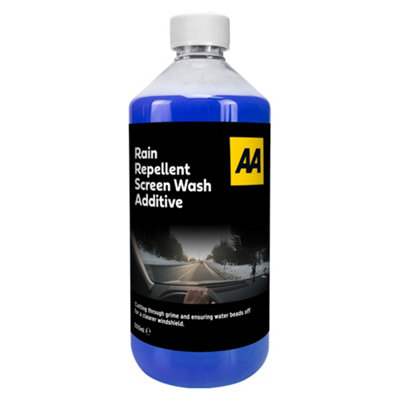AA Rain Repellent Screenwash Additive 500ml & Winter Screenwash 5L - Effective down to -5 (Blue)