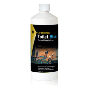 AA Toilet Blue Fluid 1 Litre, Toilet Cleaner for Caravan and Motorhome, Formaldehyde Free