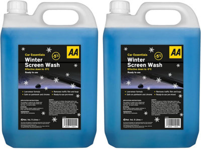 AA Winter Screenwash 2 x 5L Multi-Pack, Effective Down to -5 DIY at B&Q