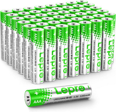 AAA Alkaline Batteries 48-Pack for Clocks, Remotes, Mouse, Torch