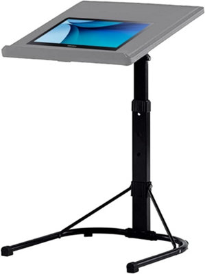 AAMEN Black And Grey Folding Laptop Table With Tilt Angle, Height Adjustable Table