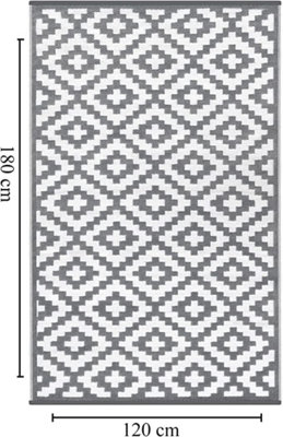 AAMEN Garden Patio Deck Picnic- Waterproof Straws Reversible Non Fading Plastic Rug