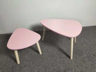 AAMEN Set of 2 Coffee End Tables, Nesting Tables, Sofa & Tea Tables, Tables for Home