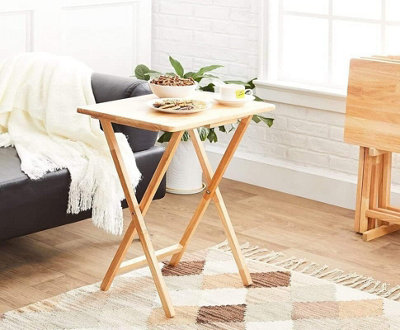 Wooden snack tables deals