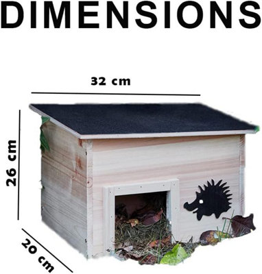 AAMEN Wooden Hedgehog House Garden