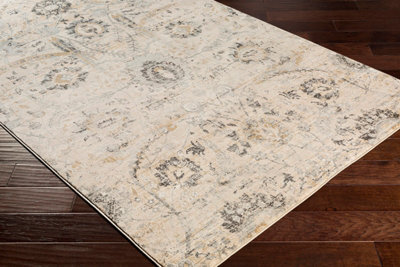 AARYA Vintage Traditional Oriental Boho Beige Area Rug 160 x 220 cm