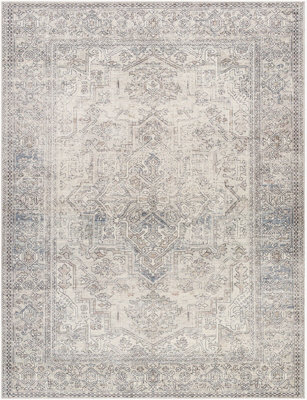 AASHI Becki Owens x Livabliss Vintage Traditional Oriental Boho Navy/Cream Area Rug 160 x 213 cm