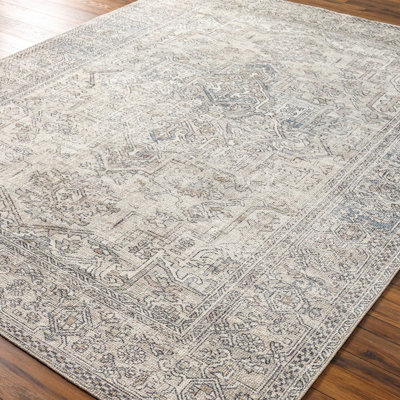 AASHI Becki Owens x Livabliss Vintage Traditional Oriental Boho Navy/Cream Area Rug 160 x 213 cm