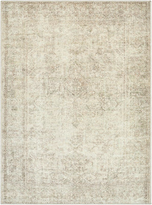 AASHI Becki Owens x Livabliss Vintage Traditional Oriental Boho Sage/Cream Area Rug 160 x 213 cm