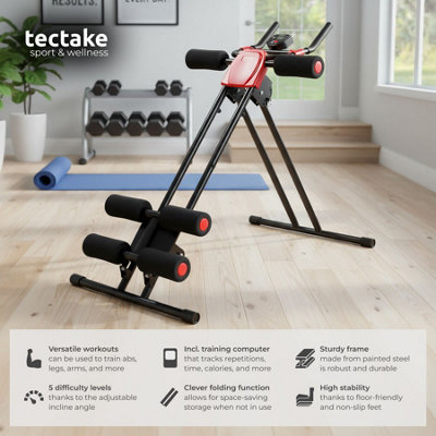Ab Machine - 5-position adjustable, foldable, with a training computer ...