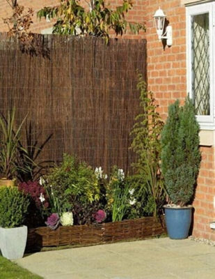 Abaseen 1.5m x 5m Willow Bulrush Natural Garden Fence Panel Screening Roll Privacy Border Wind & Sun Protection