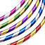 Abaseen 12 pc 55cm Multicolor Hula Hoops  Exercise Hoop for Kids and Adults, Fitness Hula Hoop Suitable for Lose Weight