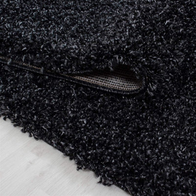 Abaseen 160x230cm Anthracite Shaggy Rug Soft Modern Thick Pile
