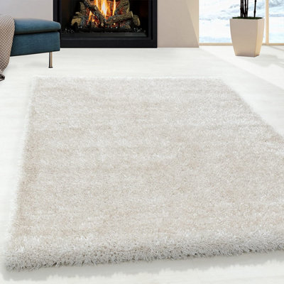 Thick Shaggy Floor Mats Cream Dark Grey Small Extra Large Soft Carpet Rugs  Cheap