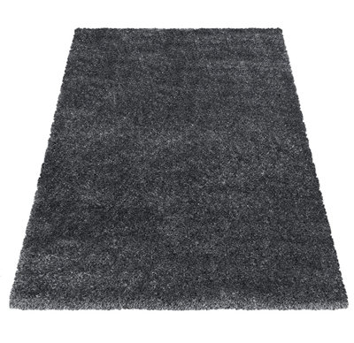 Abaseen 160x230cm Grey Cosy Shaggy Rug, Rectangular Extra Soft Touch 5cm Heavy Thick Pile, Modern Area Rugs Living & Bedroom